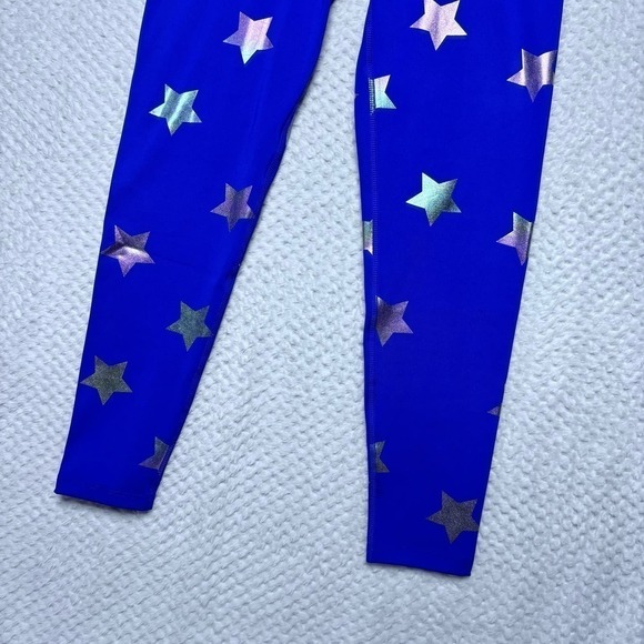 Nanette Lapore Play Compression Leggings Small Y2K Metallic starsm - Picture 9 of 13